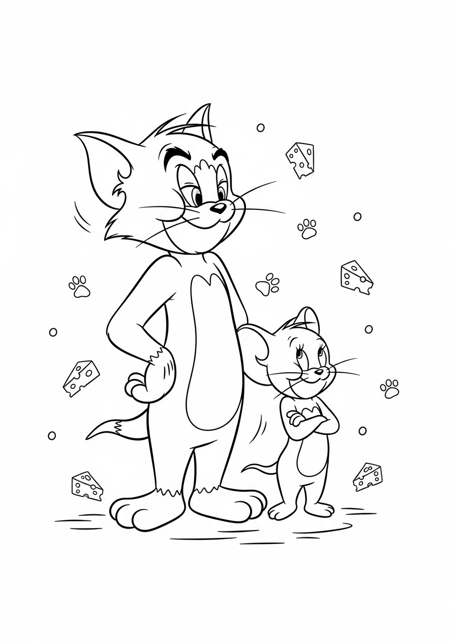Home 5 tom and herry cute coloring pages