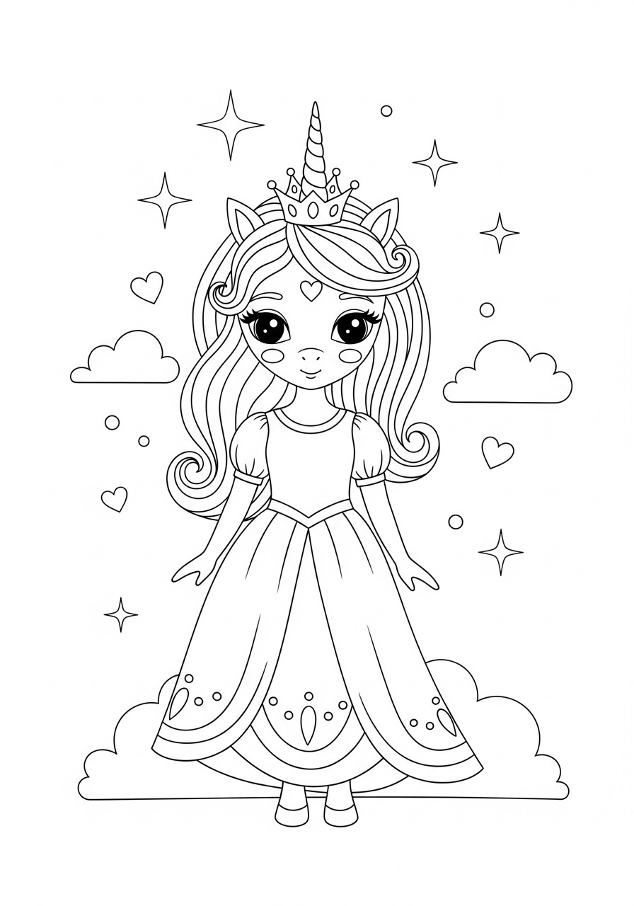 Home 13 unicorn cute coloring pages for kids