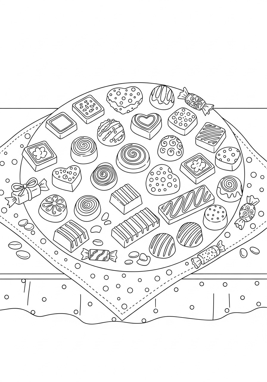 Home 15 There is a cute table, and on the table coloring page for girls
