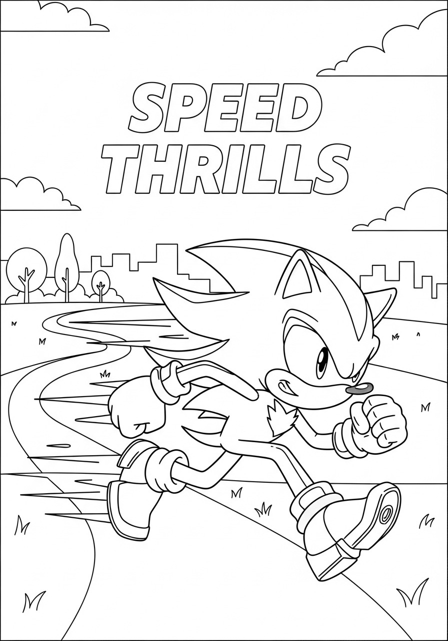 Home 3 Shadow is running at full pace, while there is written “Speed Thrills” in the background