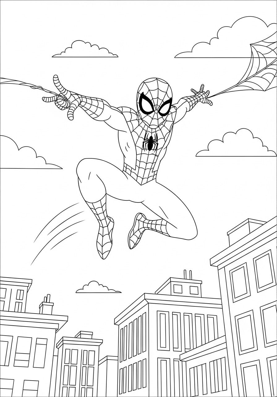 Home 4 Spider-Man is jumping from one building