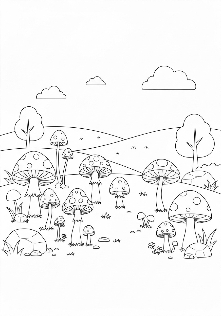 Home 11 There are a bunch of mushrooms in a mushroom field that look super-cool.