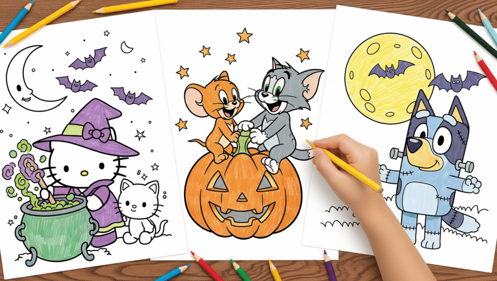 Free Halloween Coloring Pages for Kids – Print & Color Today 1 Halloween Coloring Pages for Kids