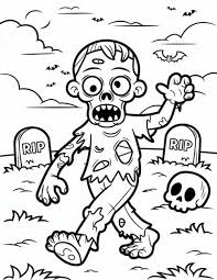 20 Zombie Coloring Pages For Kids 20 graveyard zombie coloring pages