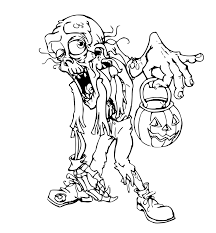 20 Zombie Coloring Pages For Kids 15 wiggly worms and creepy details in this zombie.