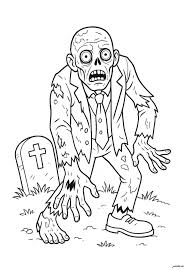 20 Zombie Coloring Pages For Kids 14 zombie is crawling up coloring pages